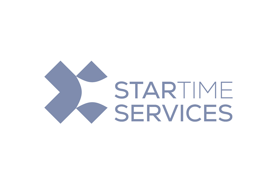 Logo von Startime Services GmbH mit Hinweis auf die geplante Eröffnung der neuen Niederlassung in Leipzig.